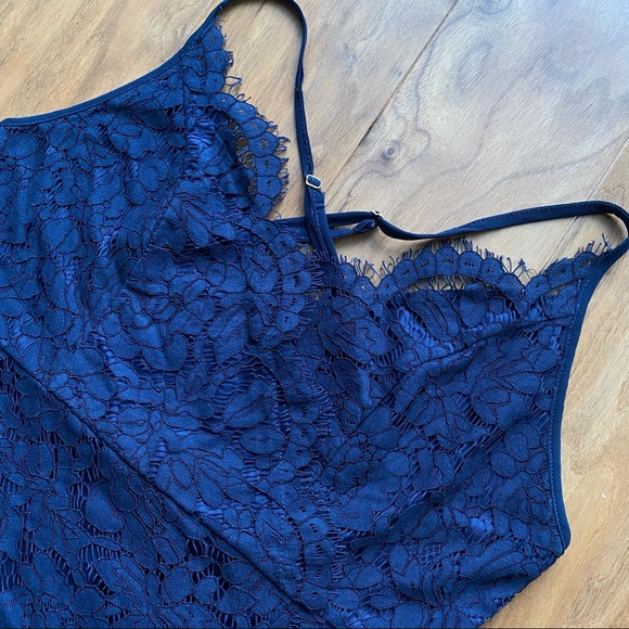 *SOLD*Lulu's Flirting with Desire Navy Blue Lace - Picture 10 of 15